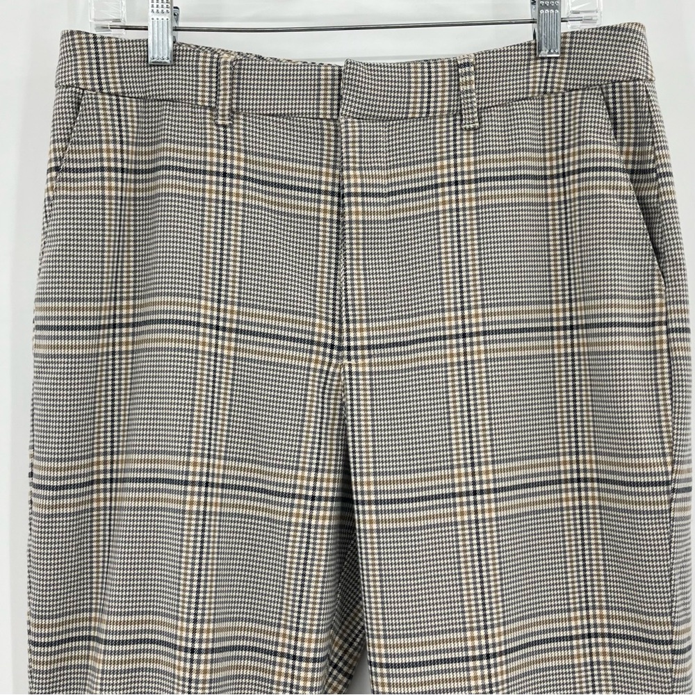 Abercrombie & Fitch Plaid Preppy Straight Leg Ankle Trouser Pants Size Medium - Picture 3 of 10